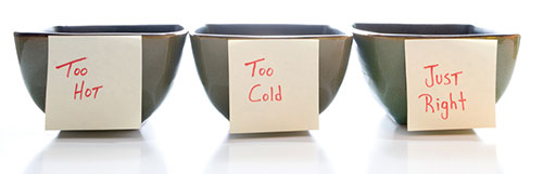 Too Hot, Too Cold, Just right